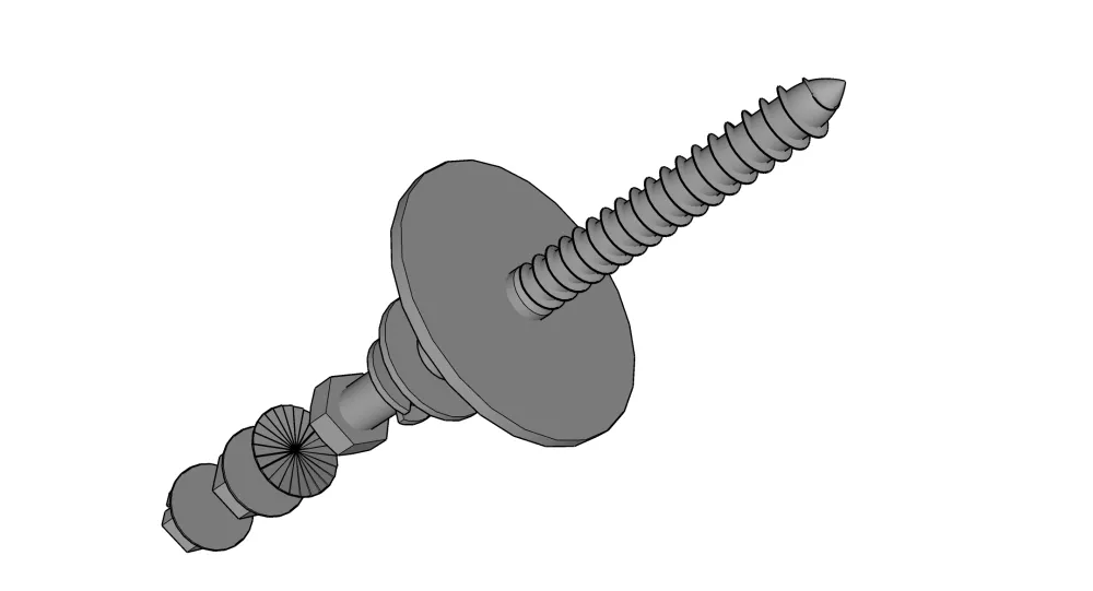 SU螺丝螺母工业模型小品sketchup螺丝螺丝钉螺纹