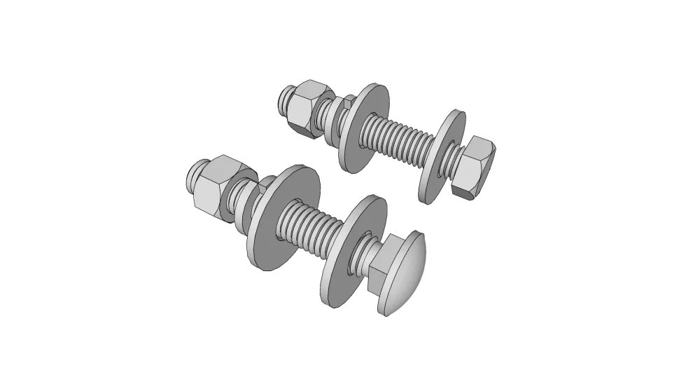 SU螺丝螺母工业模型小品sketchup螺丝螺丝钉螺纹