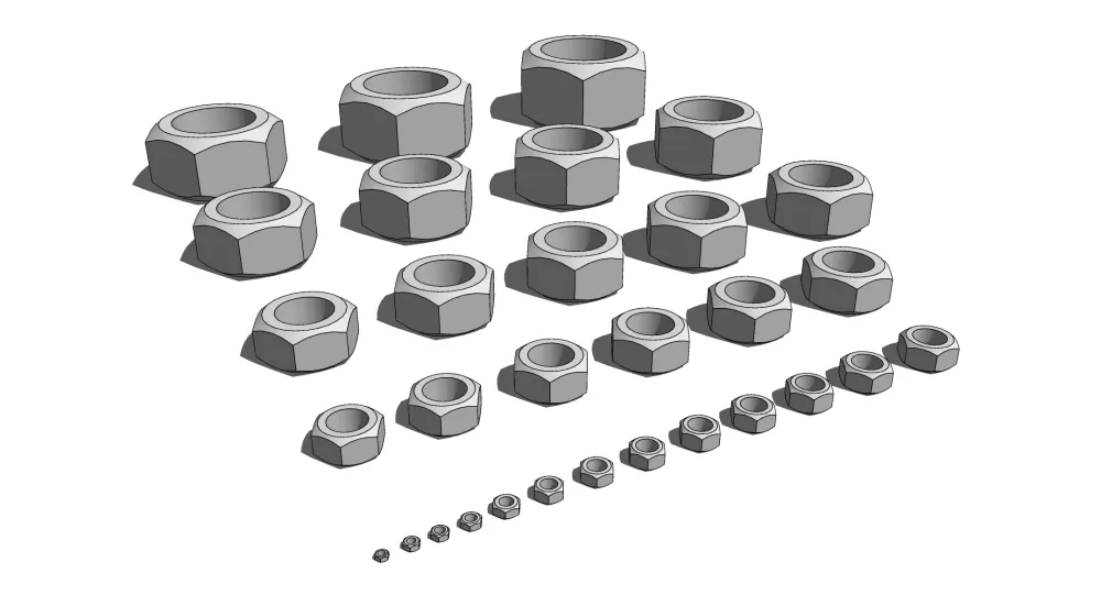 SU螺丝螺母工业模型小品sketchup螺丝螺丝钉螺纹