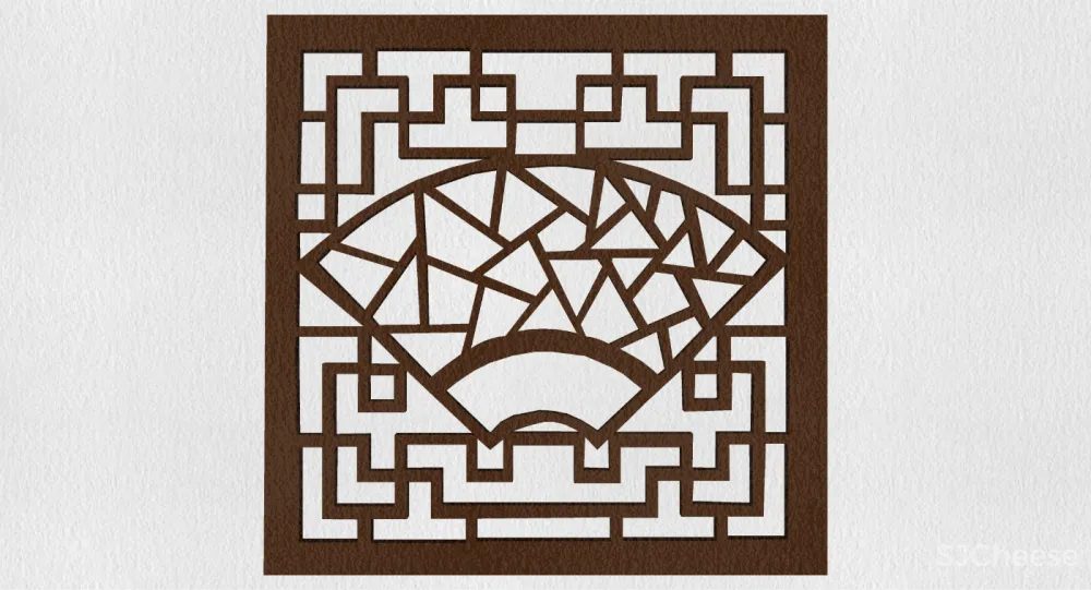 古建筑木雕窗中式花格窗古典木窗圆窗锦窗景窗园林景观SU草图大师模型34个-215M