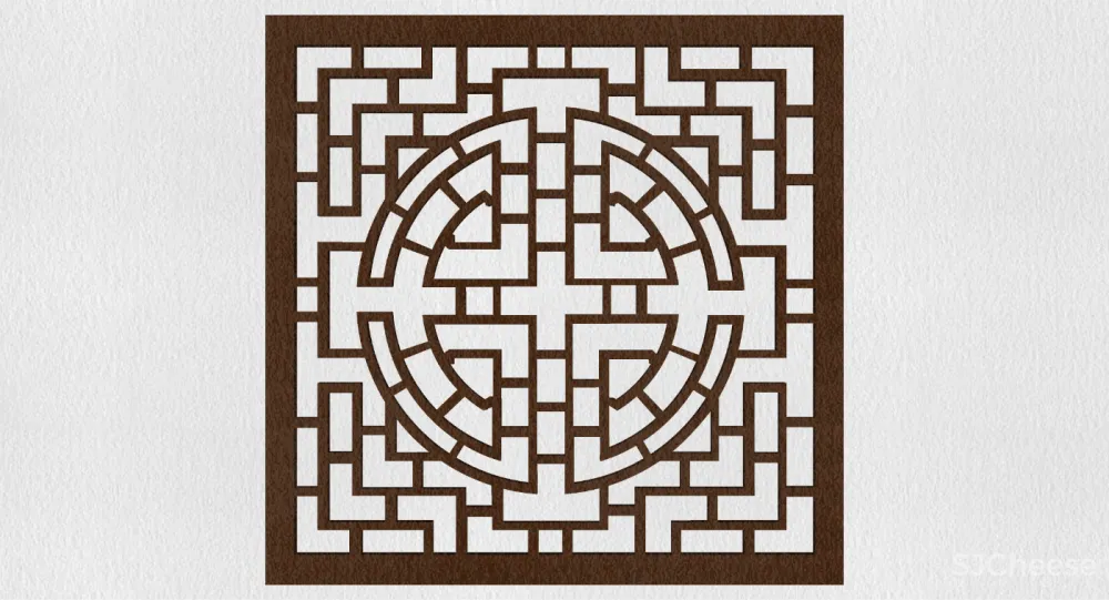 古建筑木雕窗中式花格窗古典木窗圆窗锦窗景窗园林景观SU草图大师模型34个-215M