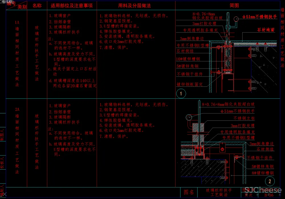 53个墙面CAD通用节点大样-石材木饰面墙砖墙纸硬包软包不锈钢玻璃墙面-1.48M