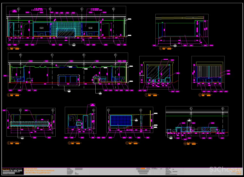 Kokaistudios-上海外滩18号酒吧丨1100㎡丨效果图+施工图+机电+厨房+摄影丨185M