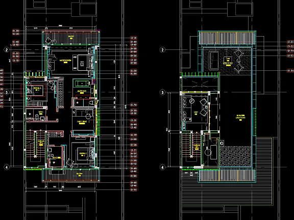 新加坡SCDA设计-三亚艾迪逊B户型私人别墅样板间丨建筑效果图+效果图+CAD施工图丨148M