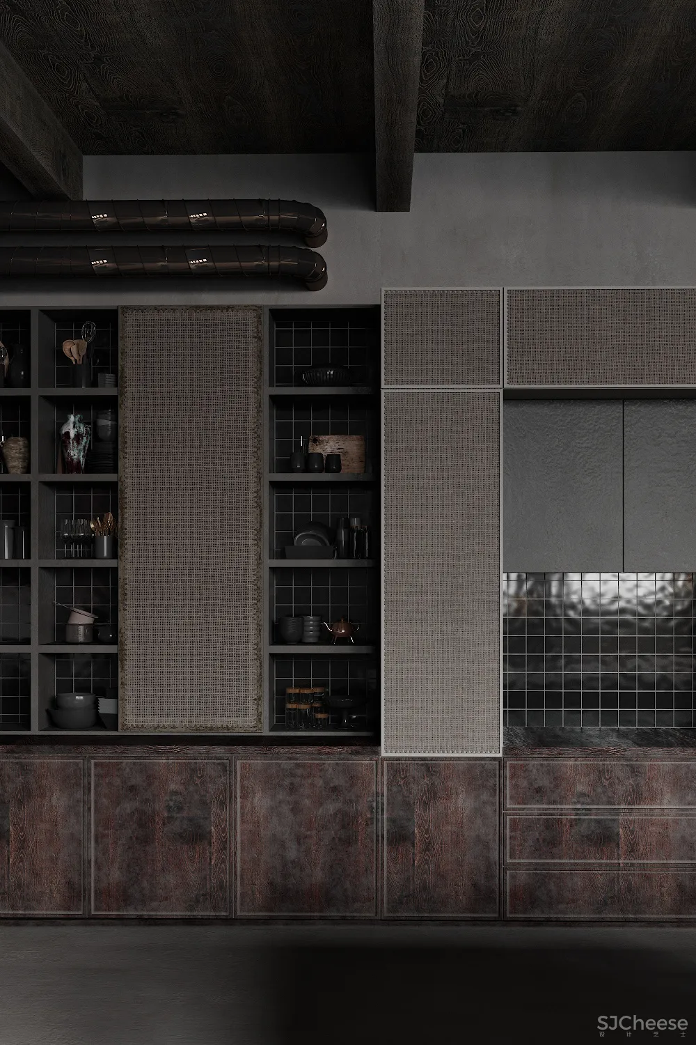 Anastasiia Reznichenko | Wabi Sabi House , 传统侘寂美学的设计概念