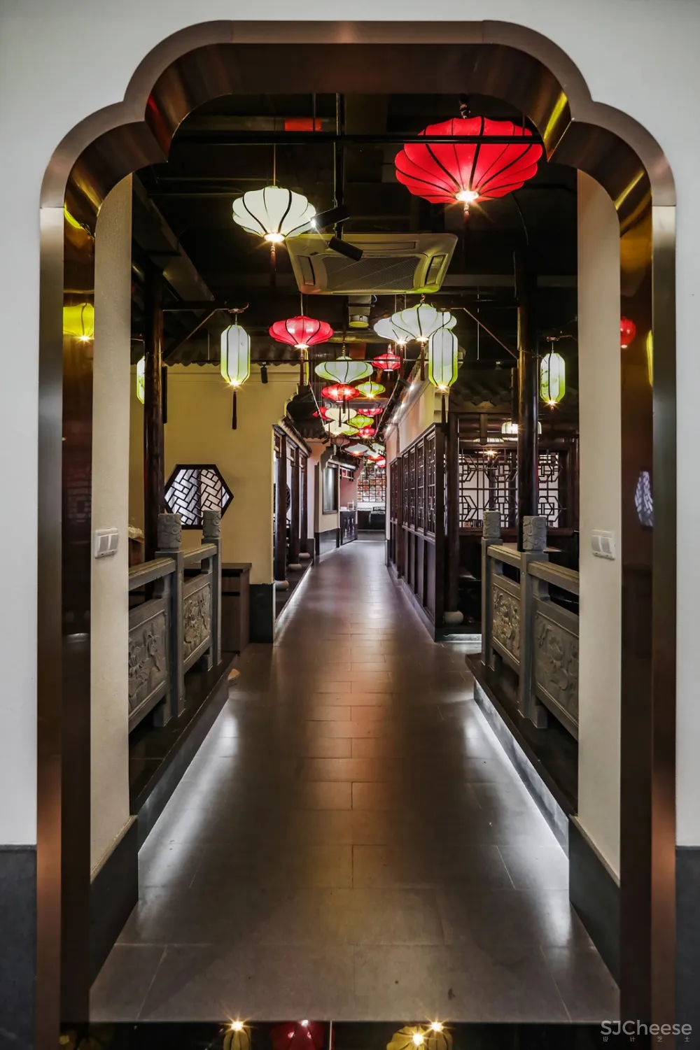 B J D ▏新作 ▏会龙湖农庄大酒店-交替变换的现代中式与古朴中式意境空间