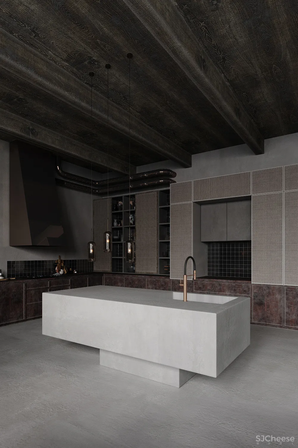 Anastasiia Reznichenko | Wabi Sabi House , 传统侘寂美学的设计概念