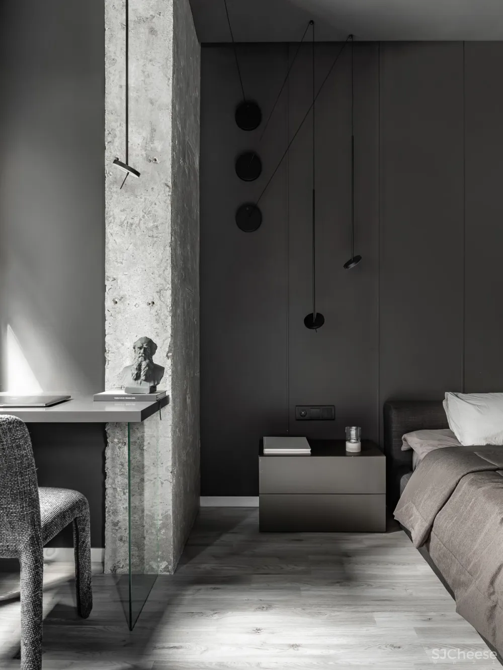 Quadrum Studio | DK CH Flat , 现代混泥土的功能住宅