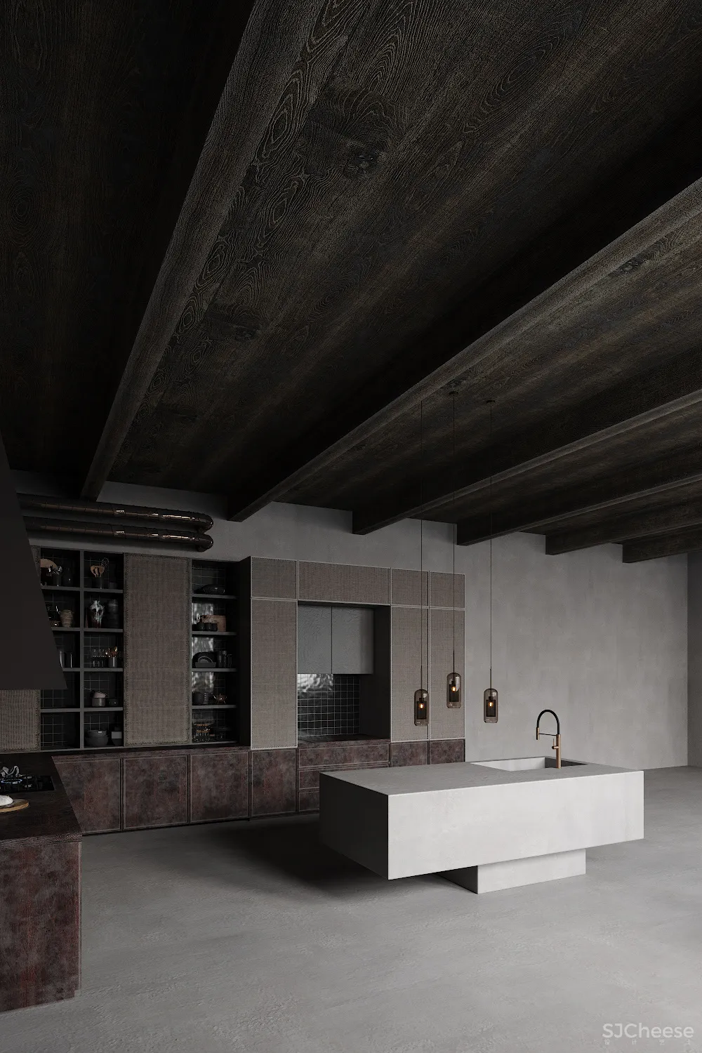 Anastasiia Reznichenko | Wabi Sabi House , 传统侘寂美学的设计概念