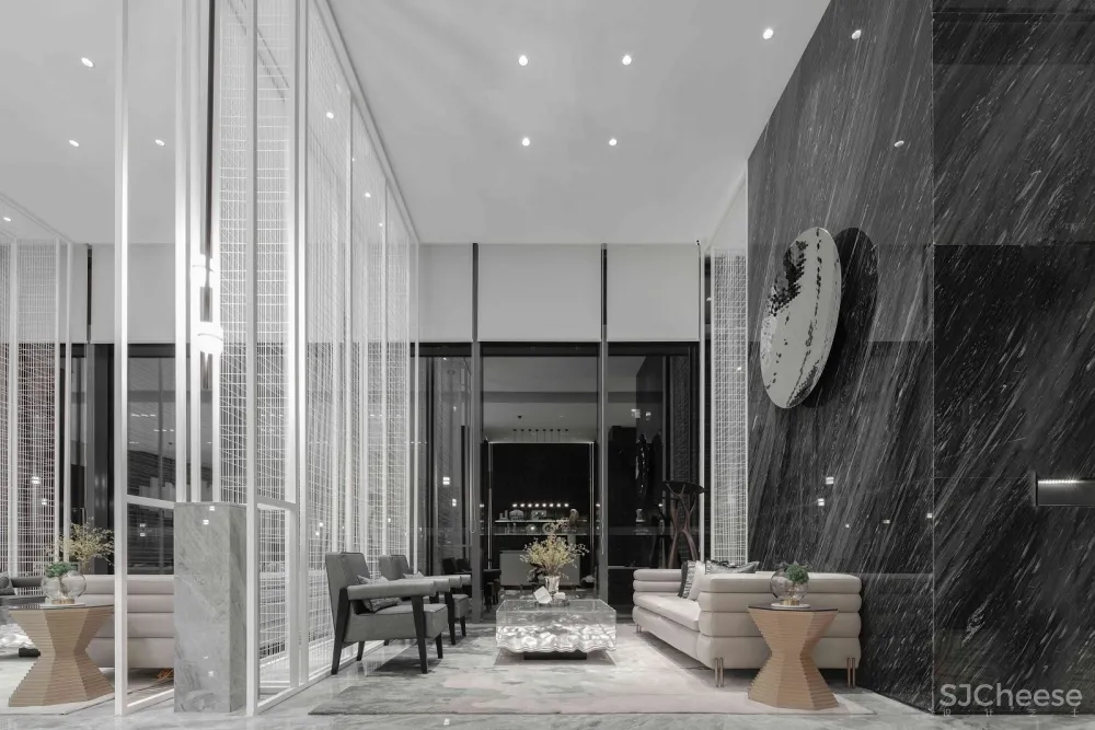 用当代简约精神重塑东方文化的韵律之美|540m²售楼处|殊众设计