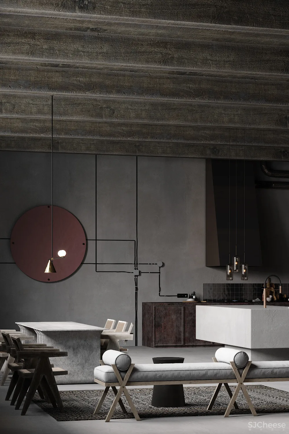 Anastasiia Reznichenko | Wabi Sabi House , 传统侘寂美学的设计概念