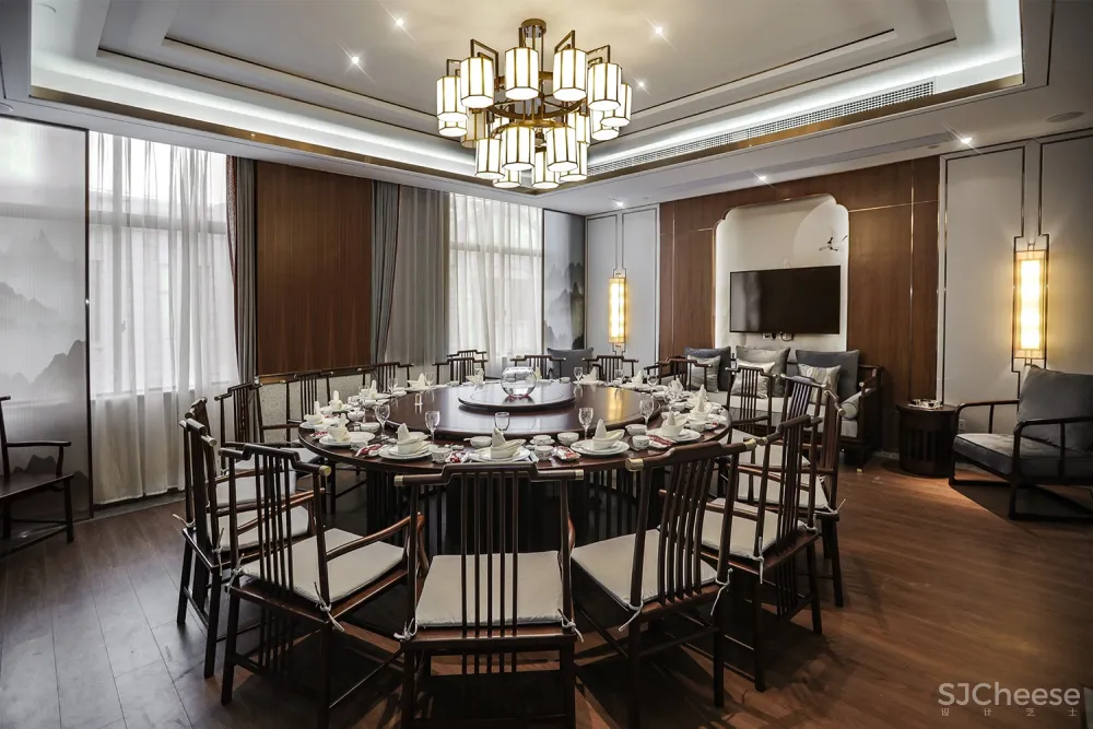 B J D ▏新作 ▏会龙湖农庄大酒店-交替变换的现代中式与古朴中式意境空间
