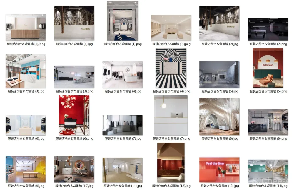 服装店前台背景墙高清设计参考效果图合集-JPG格式-195张-82.6M