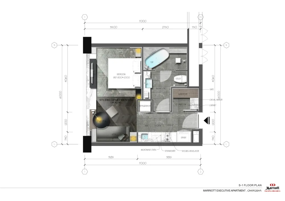 长沙卓越浅水湾万豪行政公寓样板房丨效果图+设计方案丨PDF+JPG丨181M