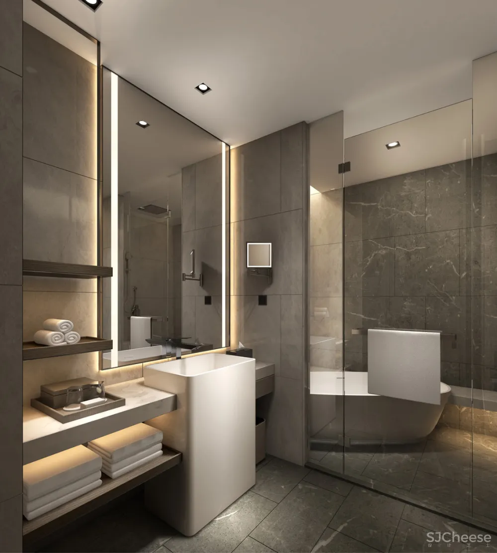 长沙卓越浅水湾万豪行政公寓样板房丨效果图+设计方案丨PDF+JPG丨181M