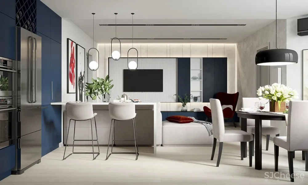 120㎡现代大宅,时尚色彩太惊艳了吧!