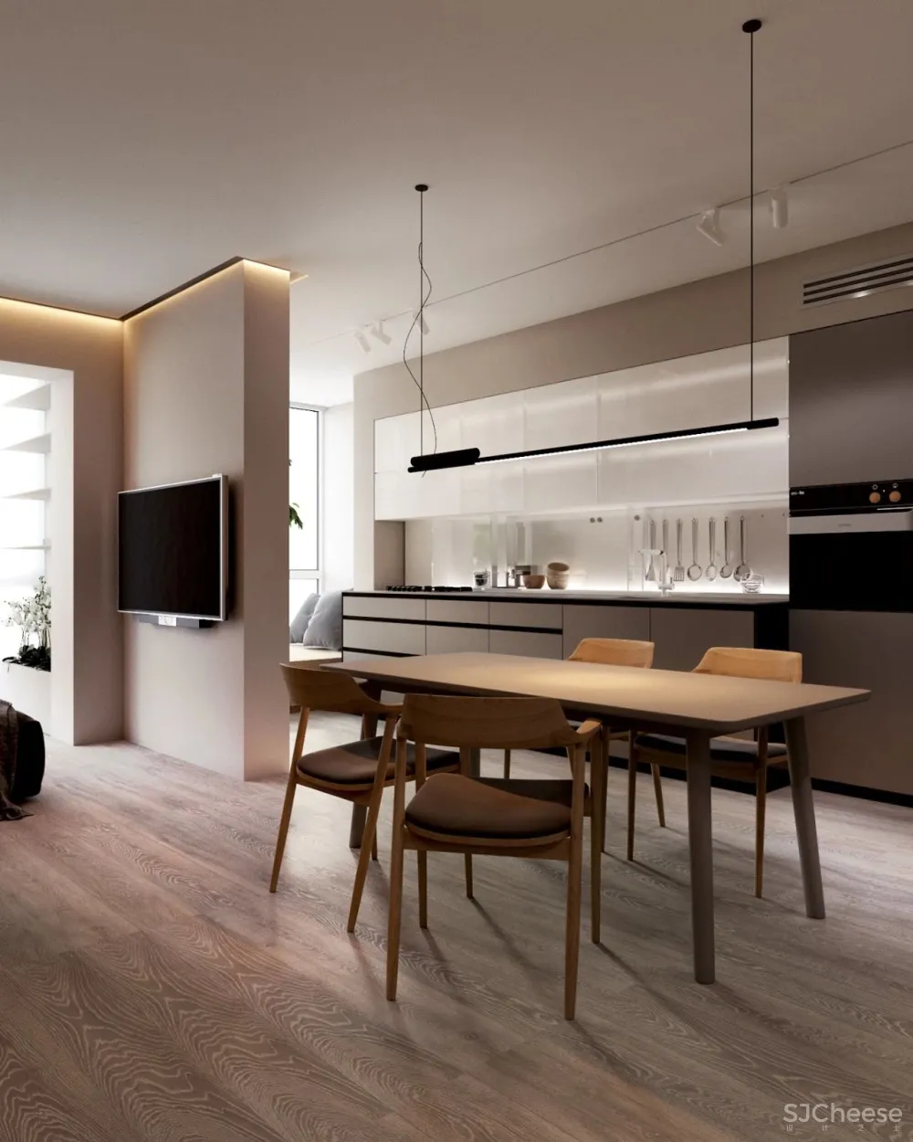 43㎡黑色小户型住宅,网友:这才叫一个人的豪宅!