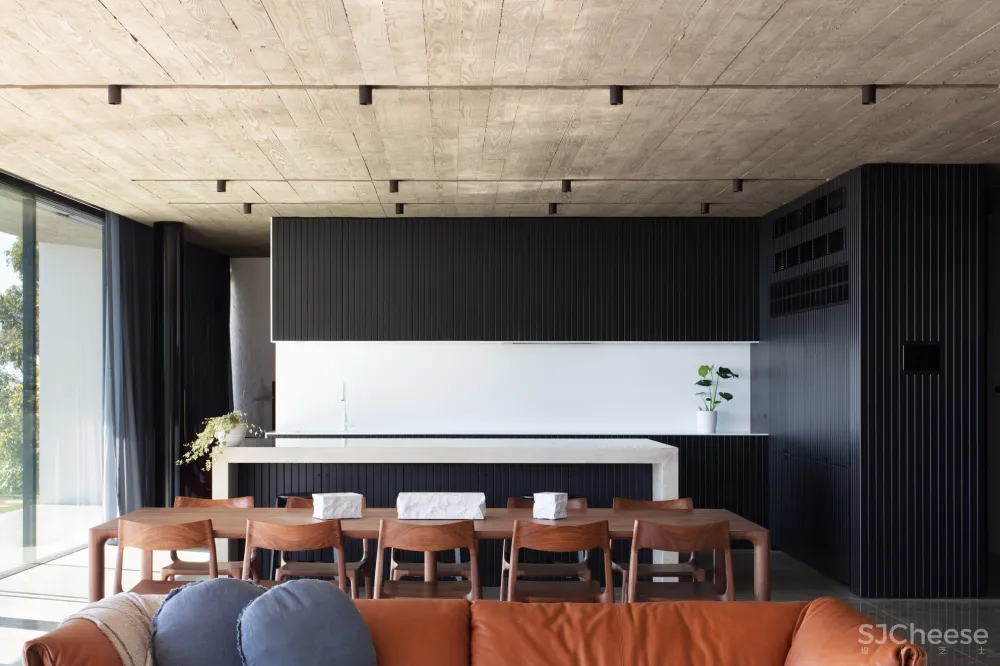 乡下盖房子,用这种木纹混凝土,温暖又高级!