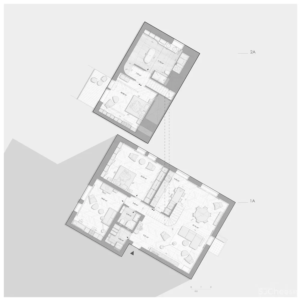 142㎡ LOFT,浴室这样设计太有格调!