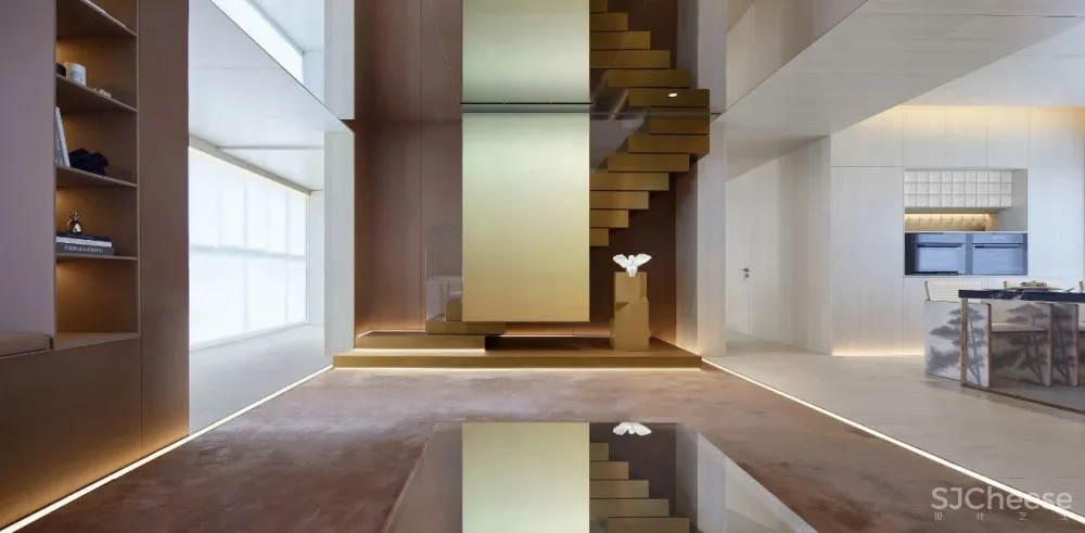 236㎡儒雅复式样板间,褪去形式后的本真,直达心门的素雅风