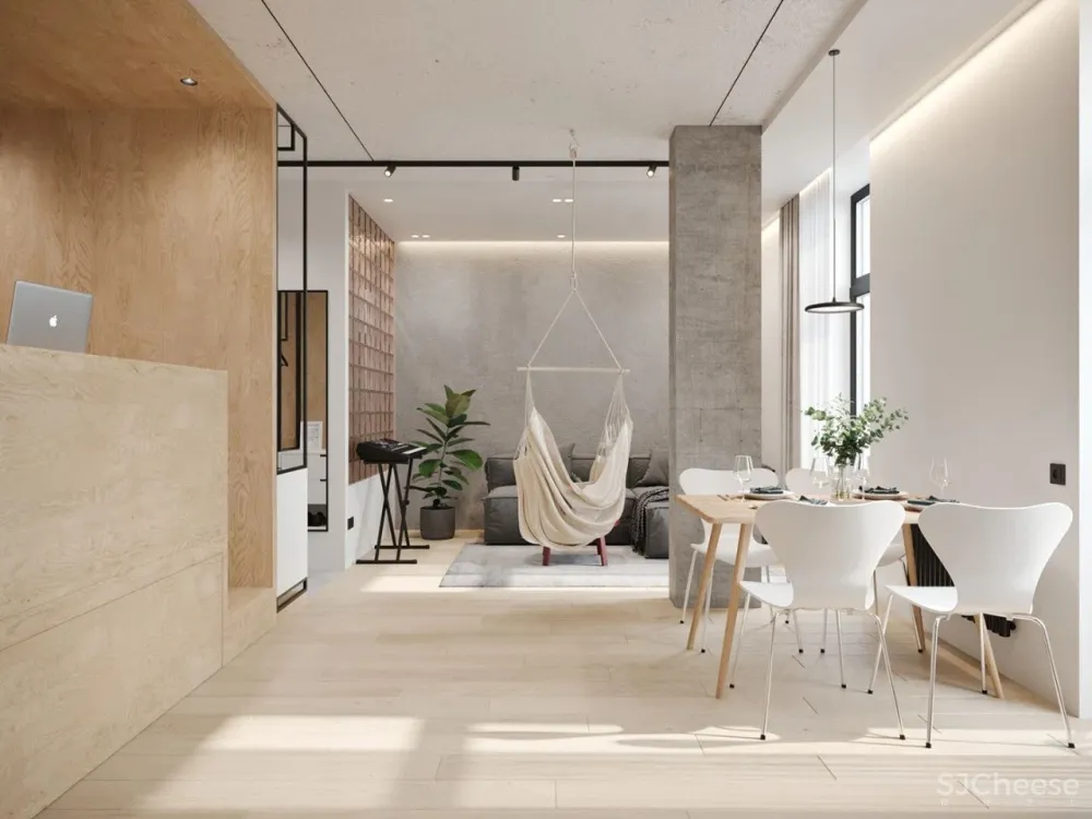 客厅荡秋千,厨房睡榻榻米,这是什么36㎡神仙一人居?!