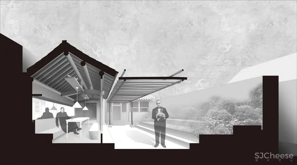 北京这栋沉静百年的老宅没有爆改,却把过道运用得淋漓尽致!