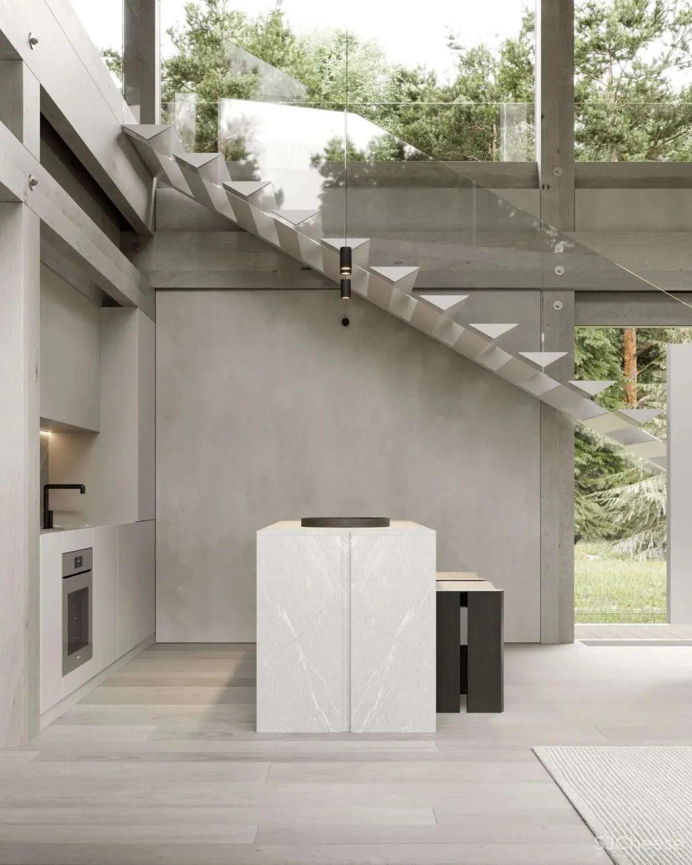 超大尺度,上演原生态极简空间