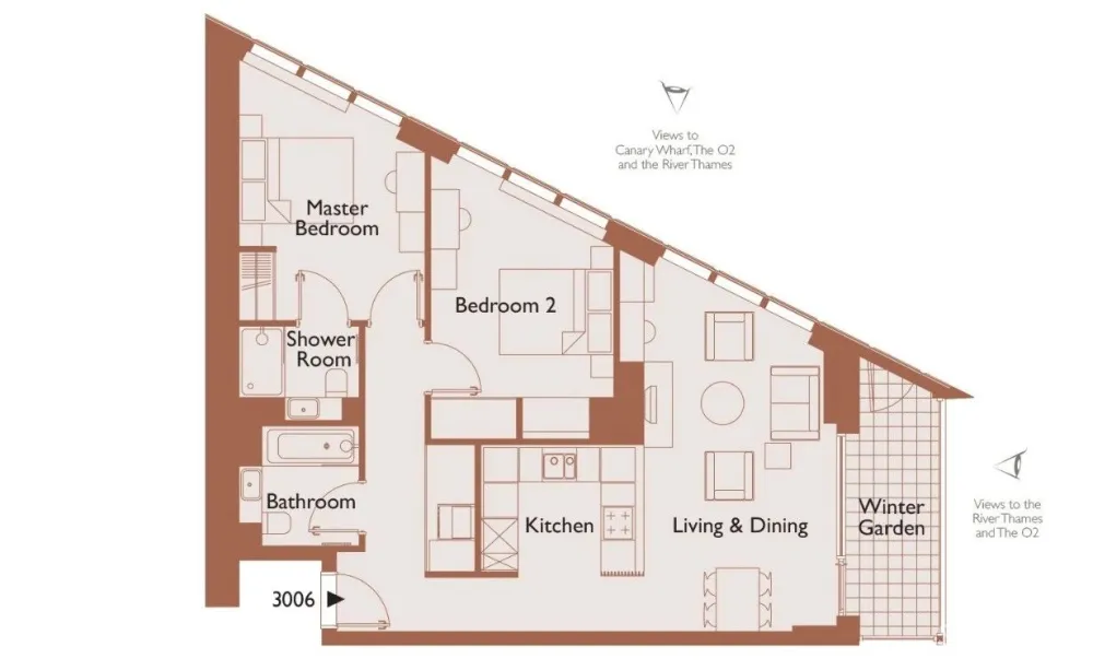 Make Architects设计-世界金融中心,伦敦泰晤士河畔顶奢公寓The Madison