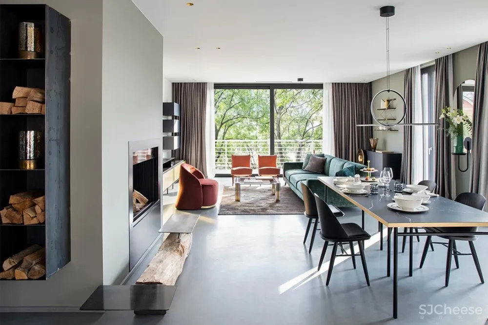 如何把高姿态的天鹅绒运用得优雅又接地气?这个家一定是个完美示范