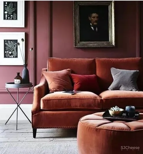 如何把高姿态的天鹅绒运用得优雅又接地气?这个家一定是个完美示范