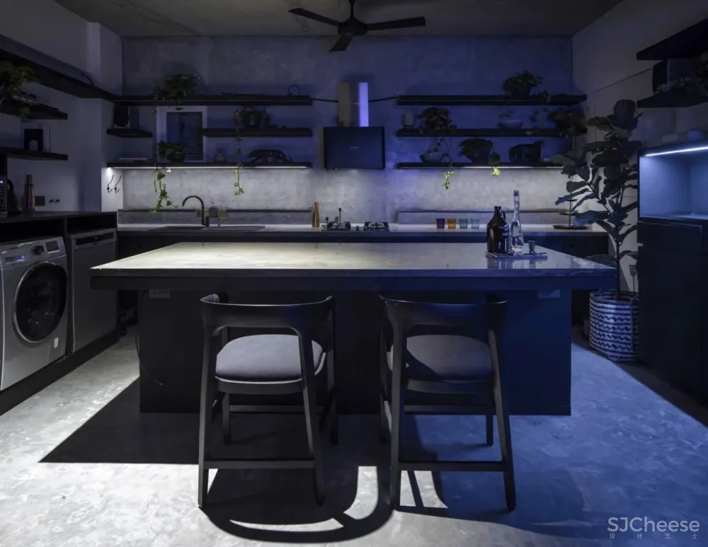 这个家又黑暗又绚烂，既大胆又原始，你会选择住在这个酷酷的空间吗？