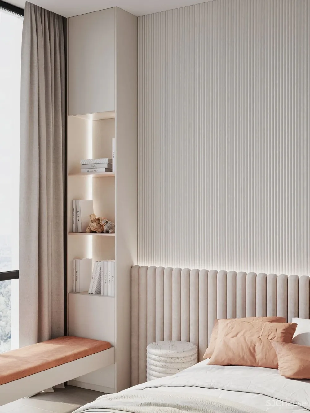 简致素净的四口之家,用材质打造高级感!