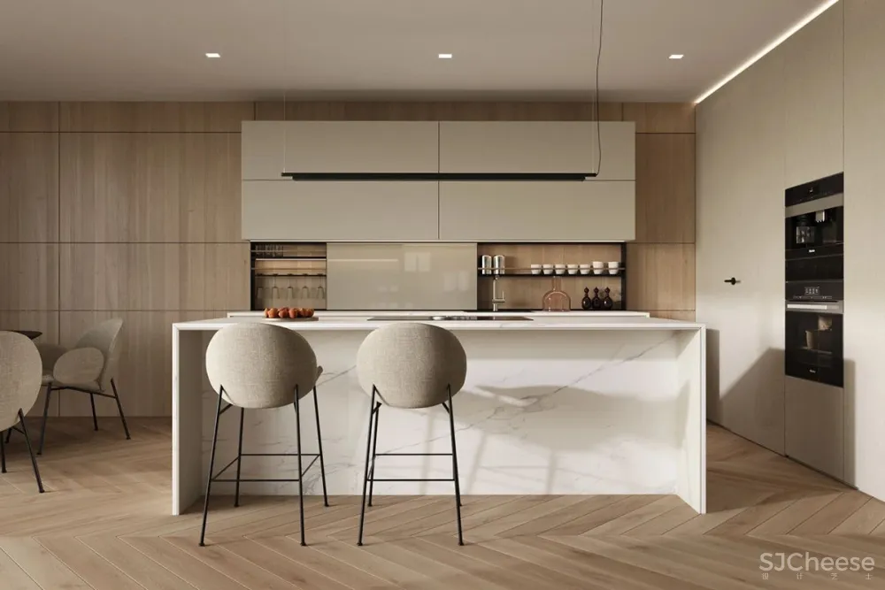 厨房加个中岛，小家也能住出豪宅感