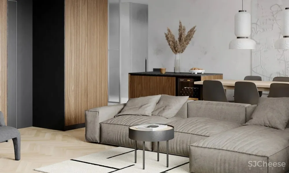 78㎡浅灰 木色,竟然这么漂亮!