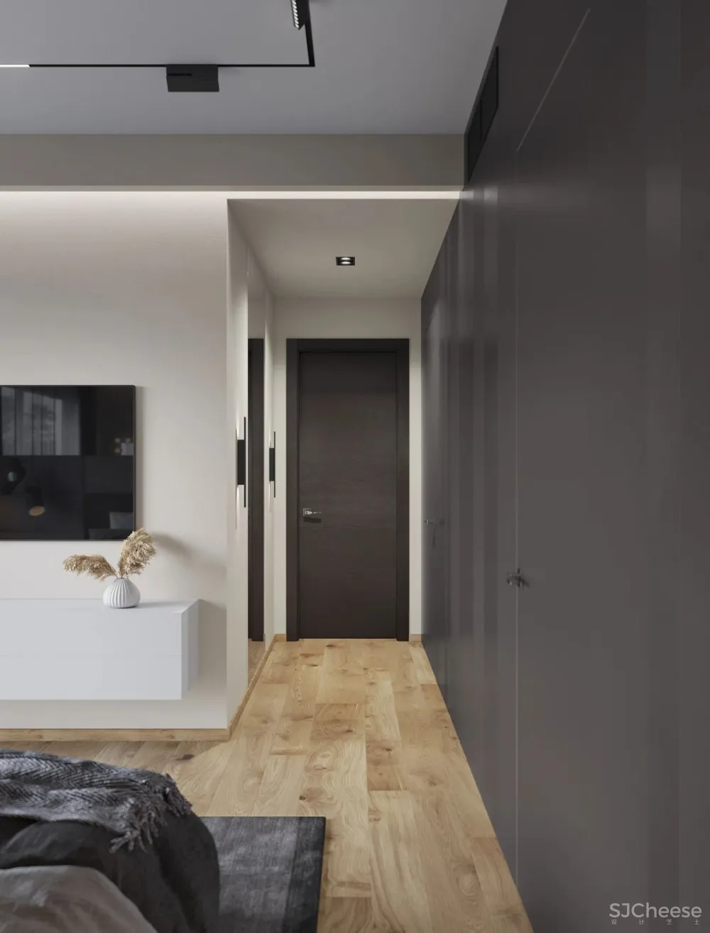 水蓝 浅灰，简约空间的浪漫调性