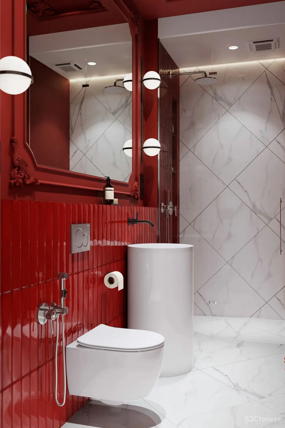 58㎡时尚美宅,色彩的魔力!