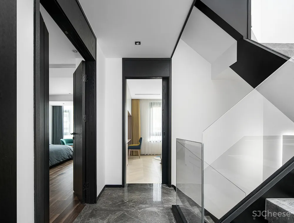 255㎡极简别墅,黑白灰太有格调了!