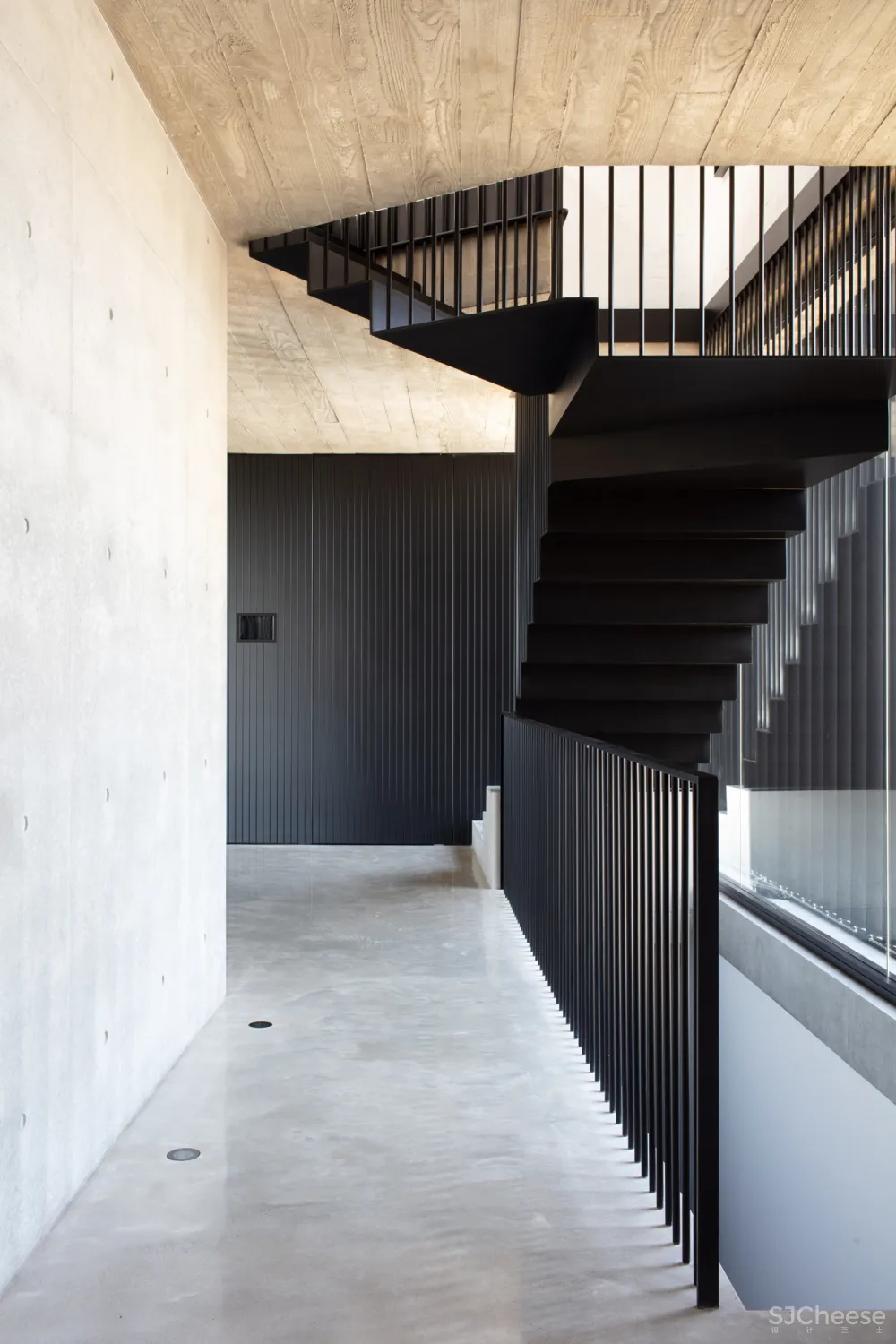 乡下盖房子,用这种木纹混凝土,温暖又高级!