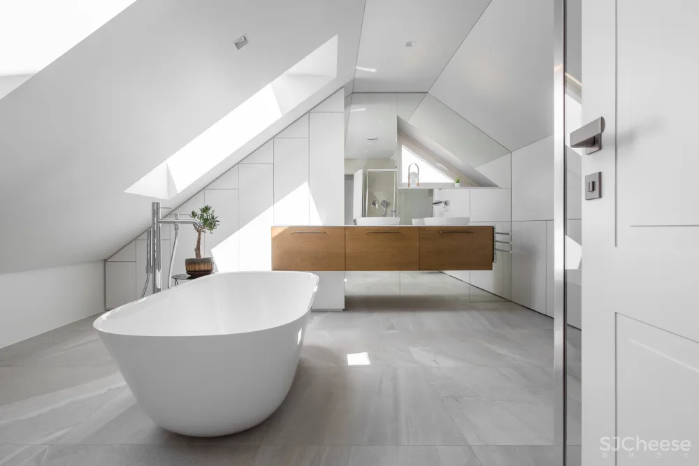 142㎡ LOFT,浴室这样设计太有格调!