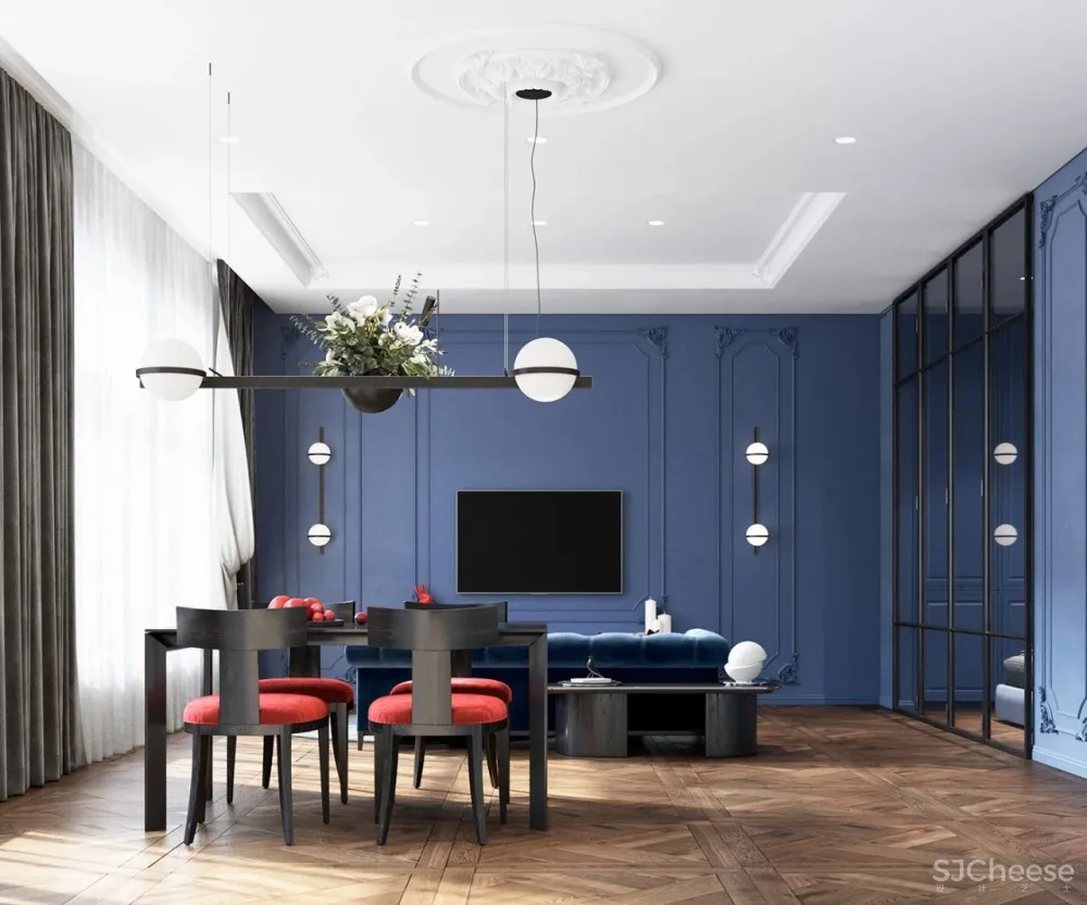 58㎡时尚美宅,色彩的魔力!