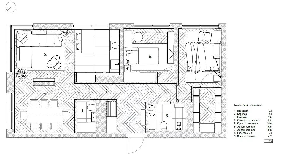 79㎡古典氛围,色彩大胆而鲜活!