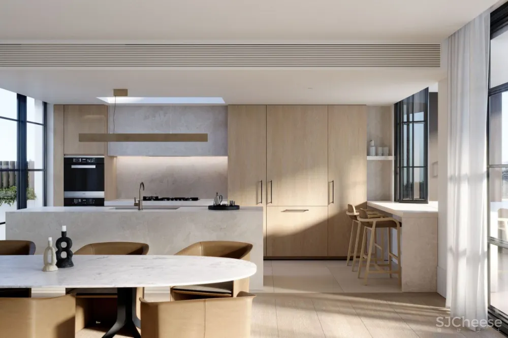 厨房加个中岛，小家也能住出豪宅感