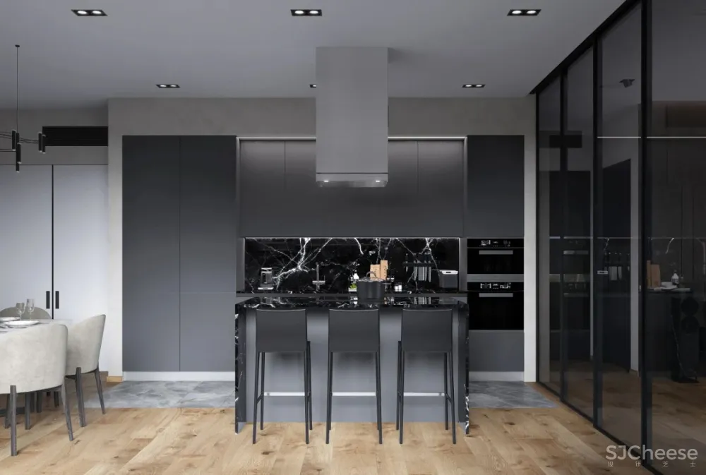 水蓝 浅灰，简约空间的浪漫调性