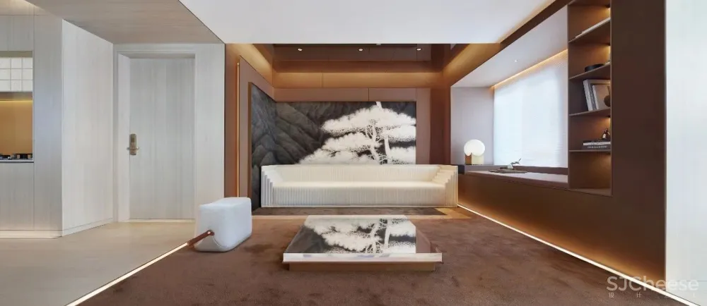 236㎡儒雅复式样板间,褪去形式后的本真,直达心门的素雅风