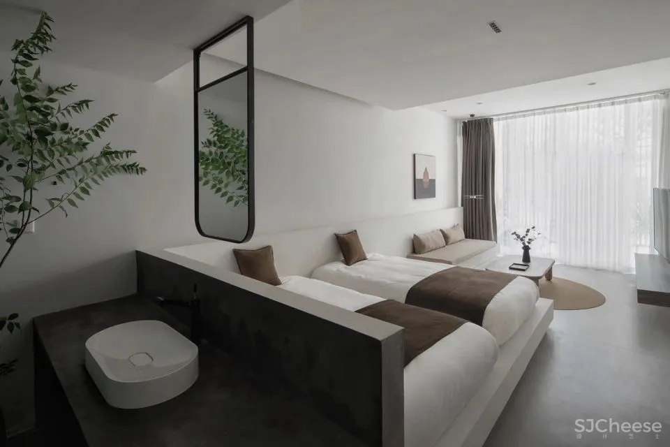 稻田里的极简民宿