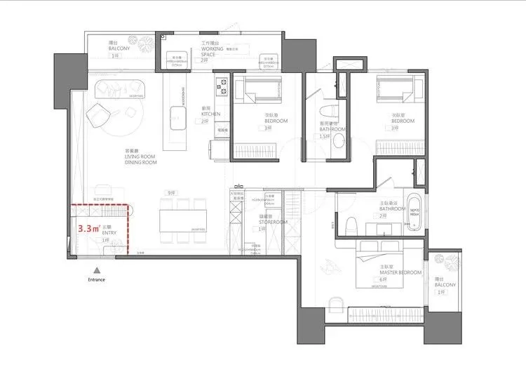 要照顾孩子还要做家务,必须要这样的开放式空间!