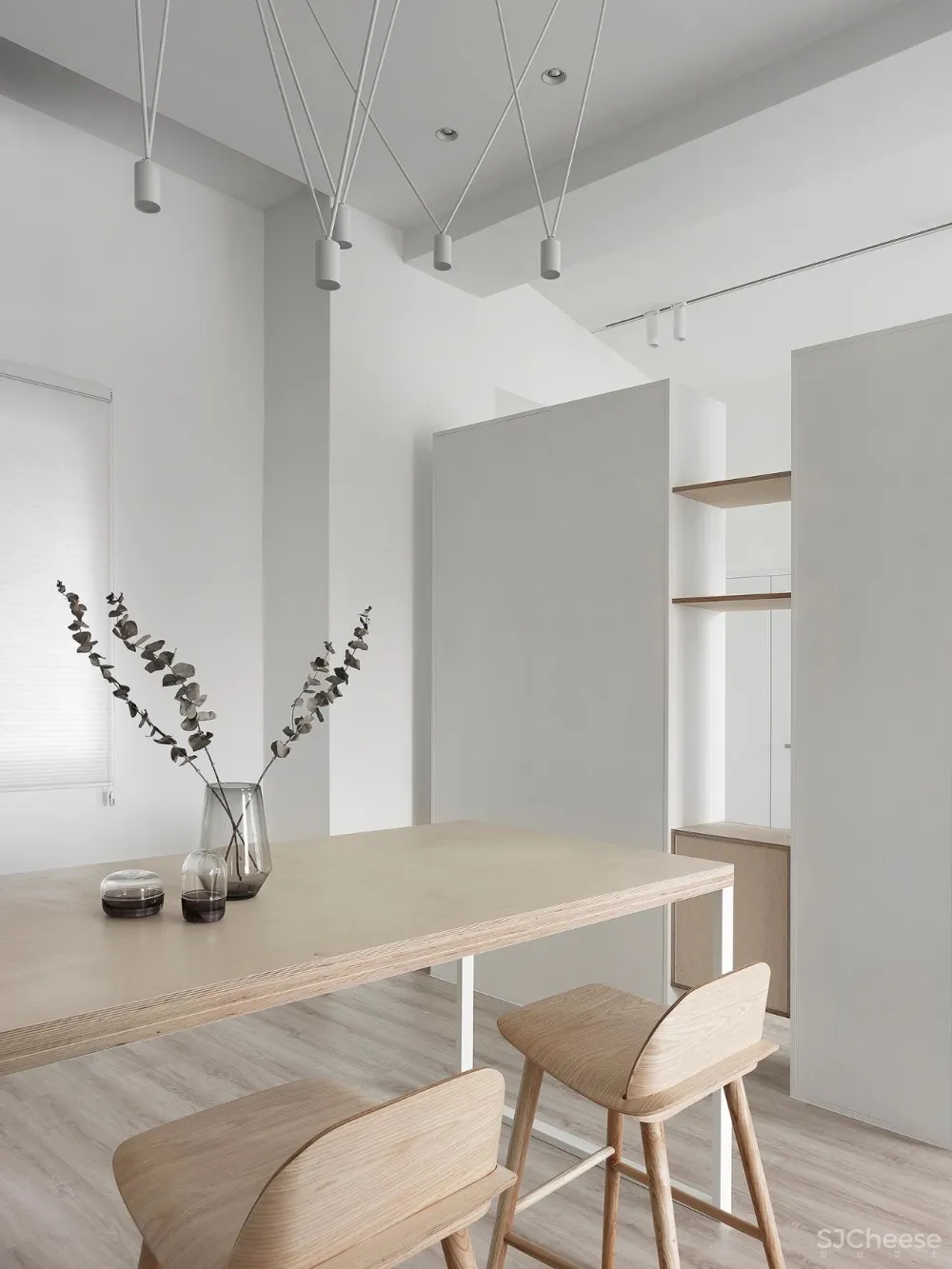 149㎡纯白原木空间，素雅舒适是家的灵魂！