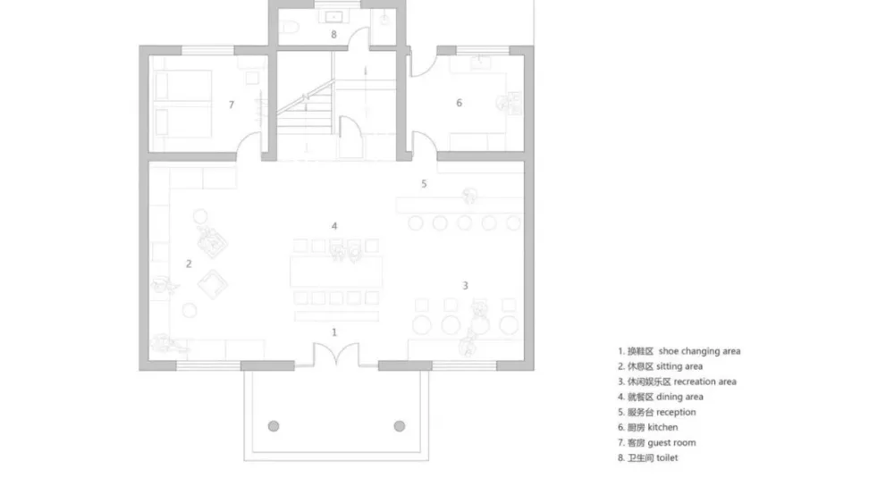 稻田里的极简民宿