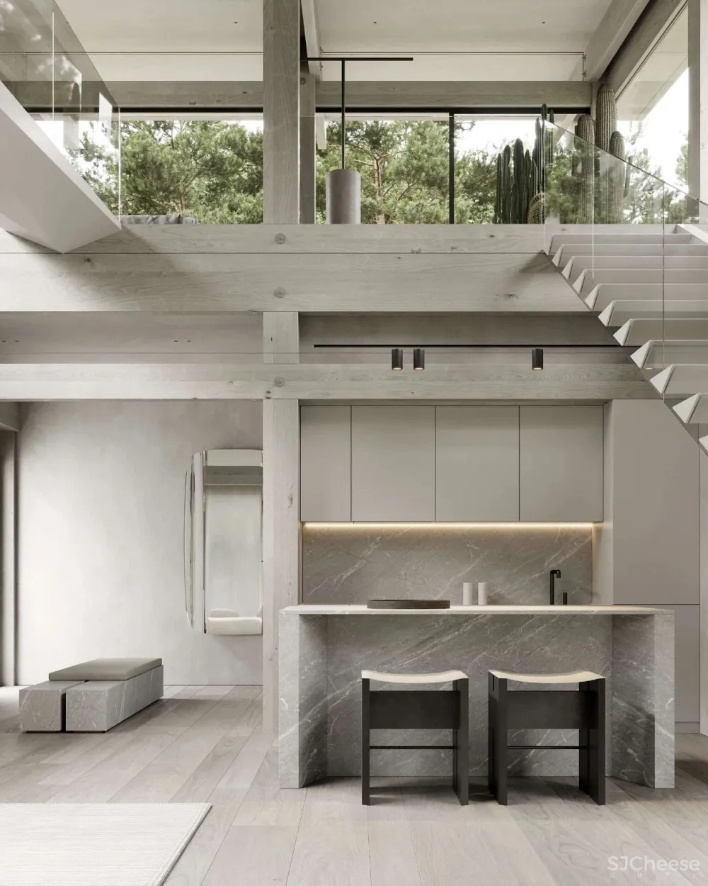 超大尺度,上演原生态极简空间