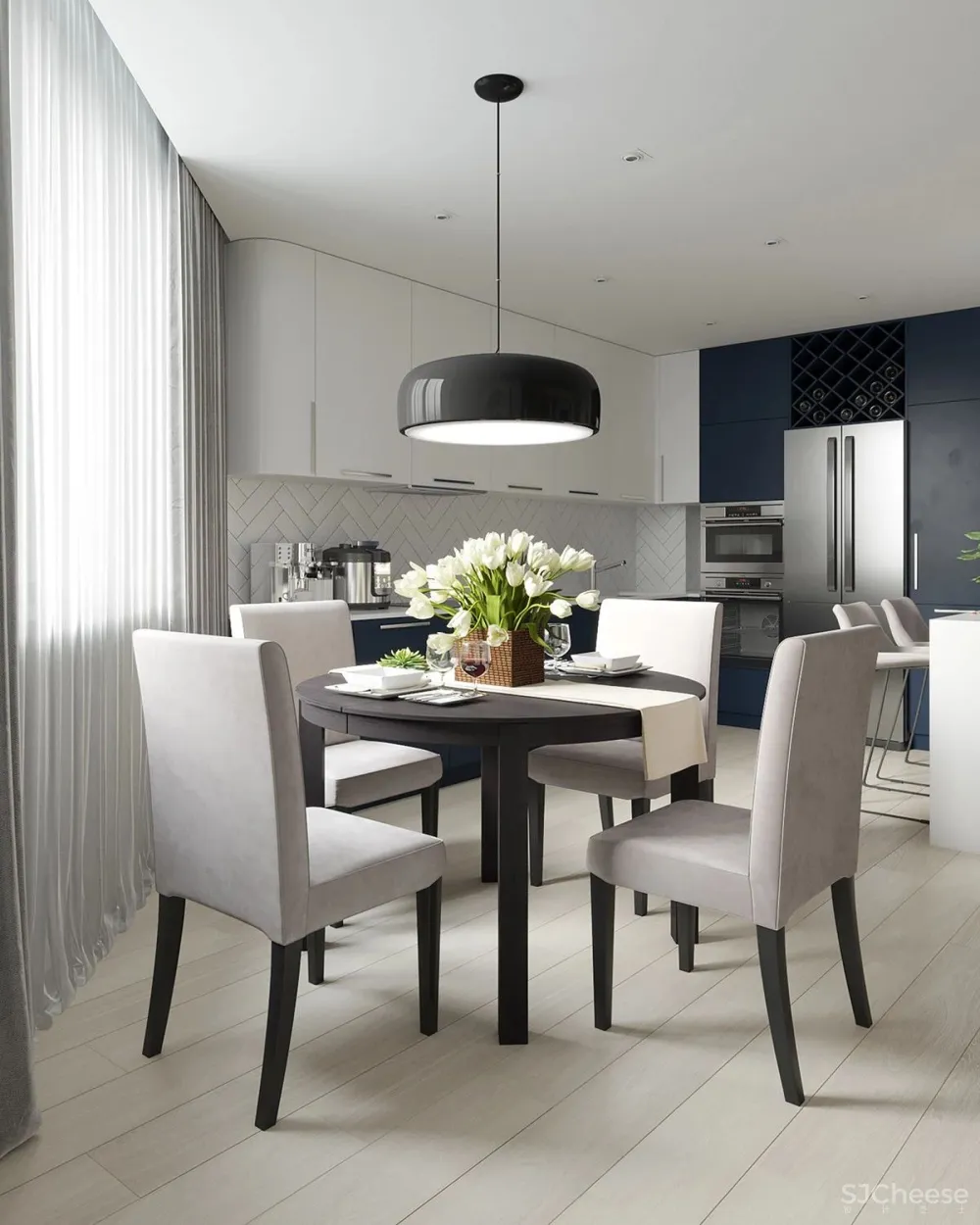 120㎡现代大宅,时尚色彩太惊艳了吧!